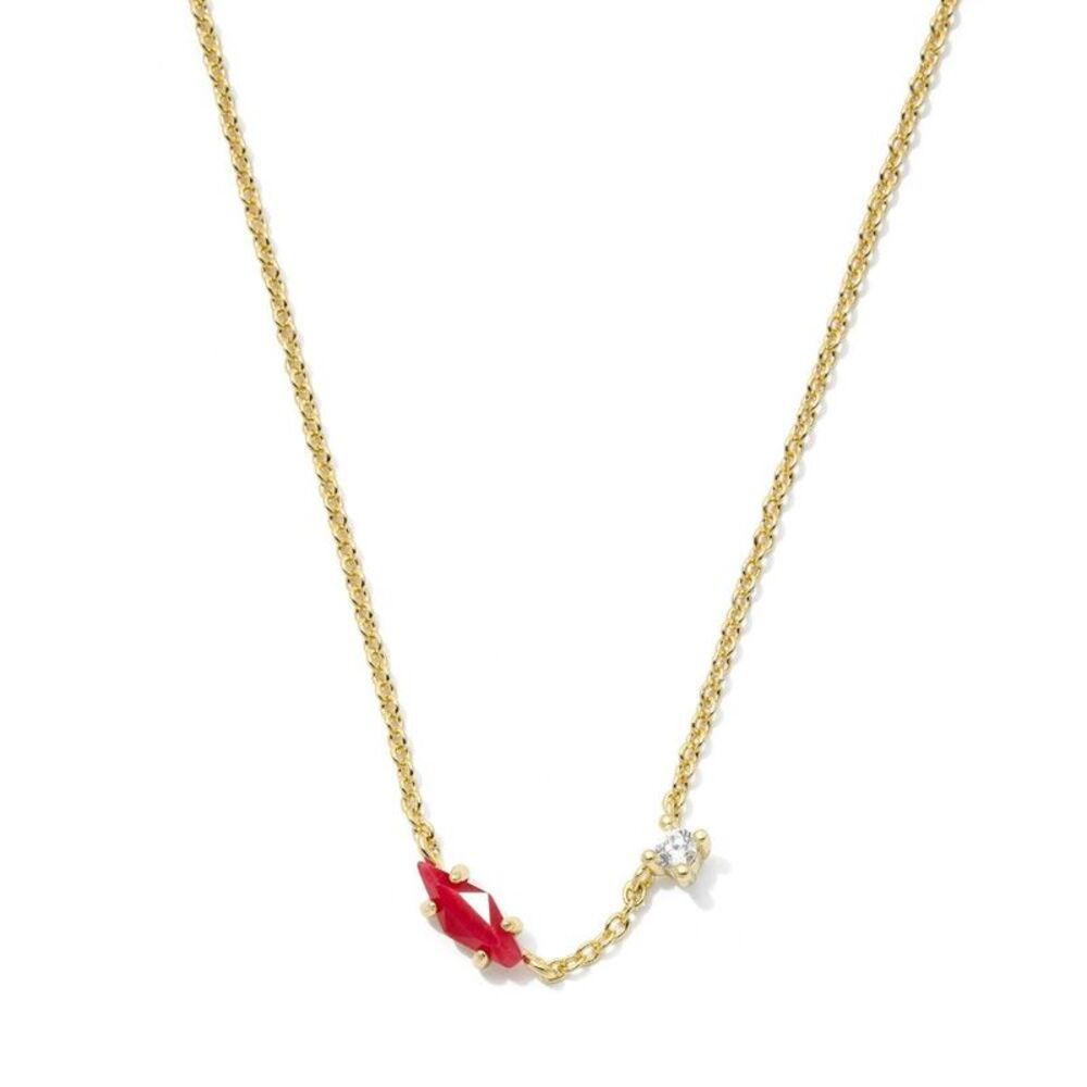 Open Box - Kendra Scott -  Meridith Small Pendant Necklace - Red Red